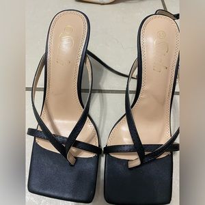 Black high heels comfortable! Ankle strap